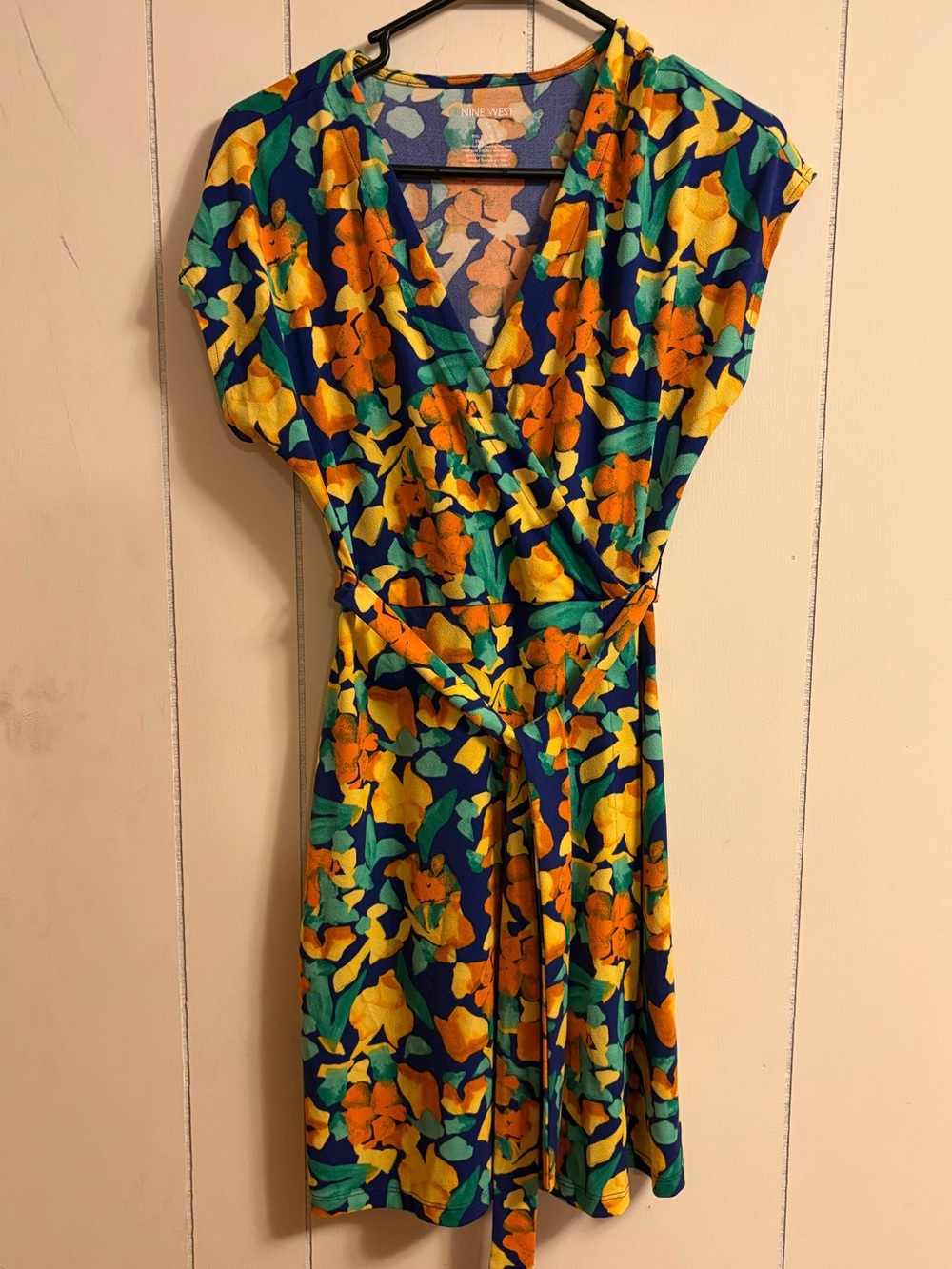 Floral Faux-Wrap Dress
